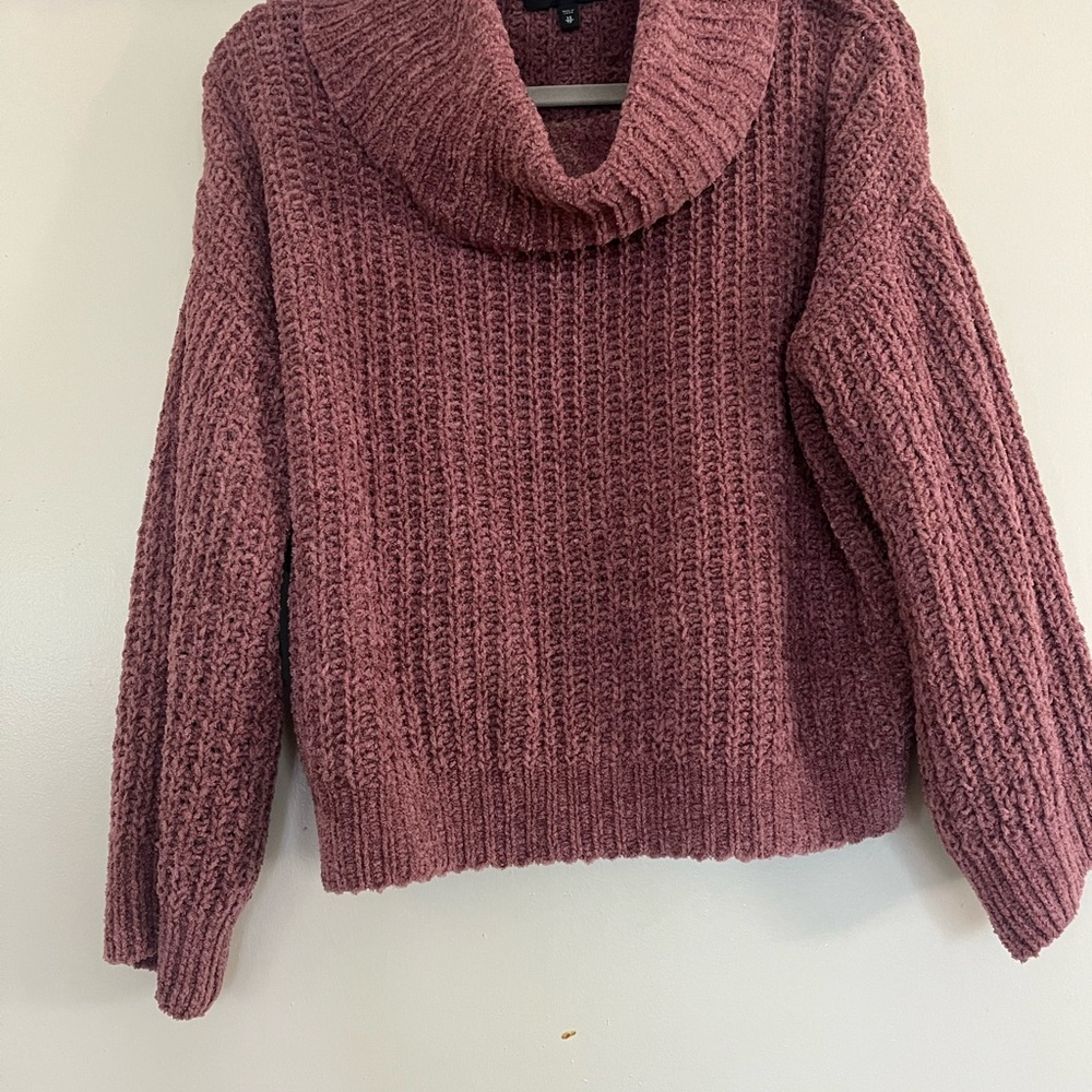 Express Mauve Cowl Neck Sweater